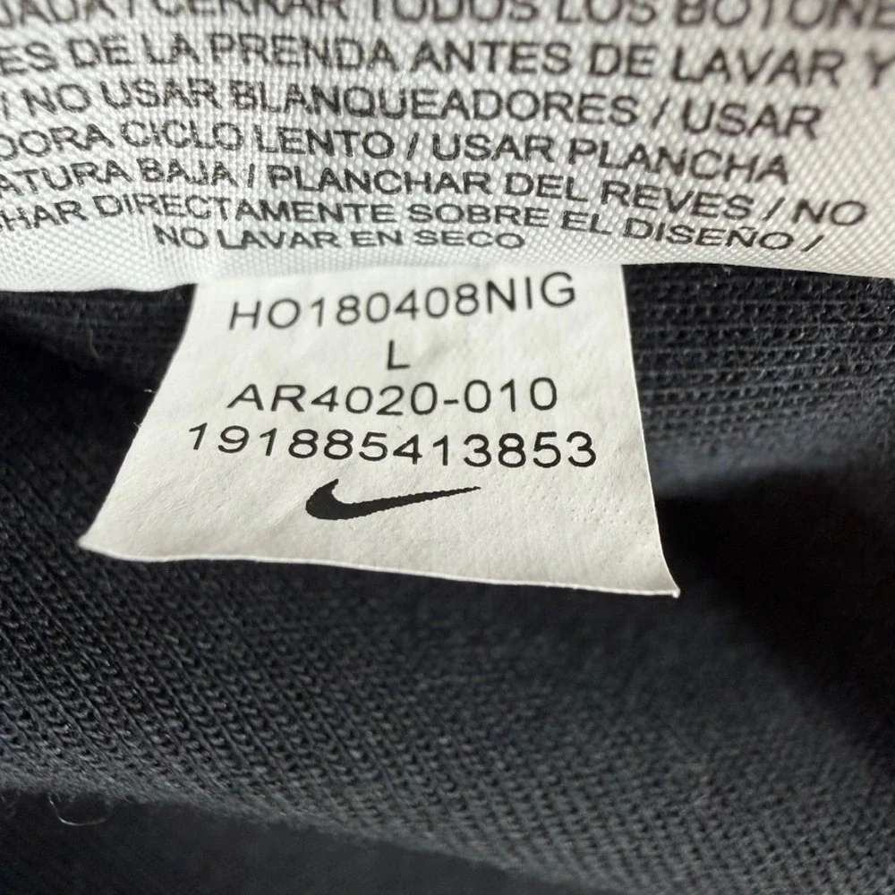 Nike Sportswear Kids Tech Fleece Full Zip Hoodie Black Sz Large AR4020-010